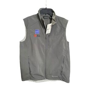 Marmot Approach Vest Men's Large Slate Grey JLL CT Logo Zip Pockets Outdoor